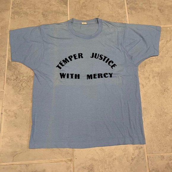 American Vintage Shirts Vintage 8s Temper Justice With Mercy Puff